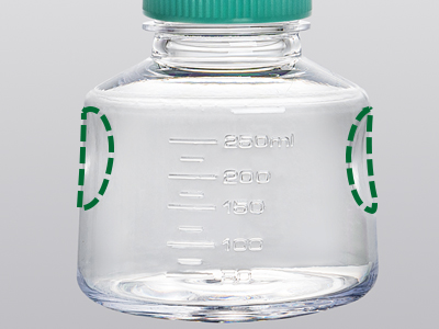 接收瓶兩側易握式設計，符合人體工程學，便于握取